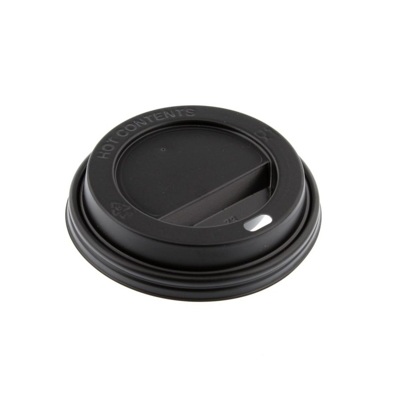 810oz Black Dome Hot Cup Lids Catex Catering Disposables 3071