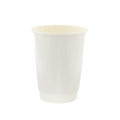 White Double Wall Disposable Coffee Cups - Catex.ie